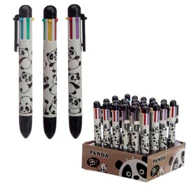 Penna multicolore 6 colori panda (cf24)