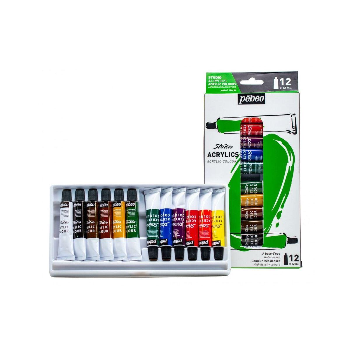 Tempera acricila etui 12col 12ml