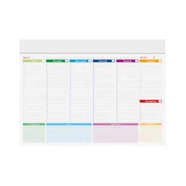 Planning da tavolo settimanale  a4