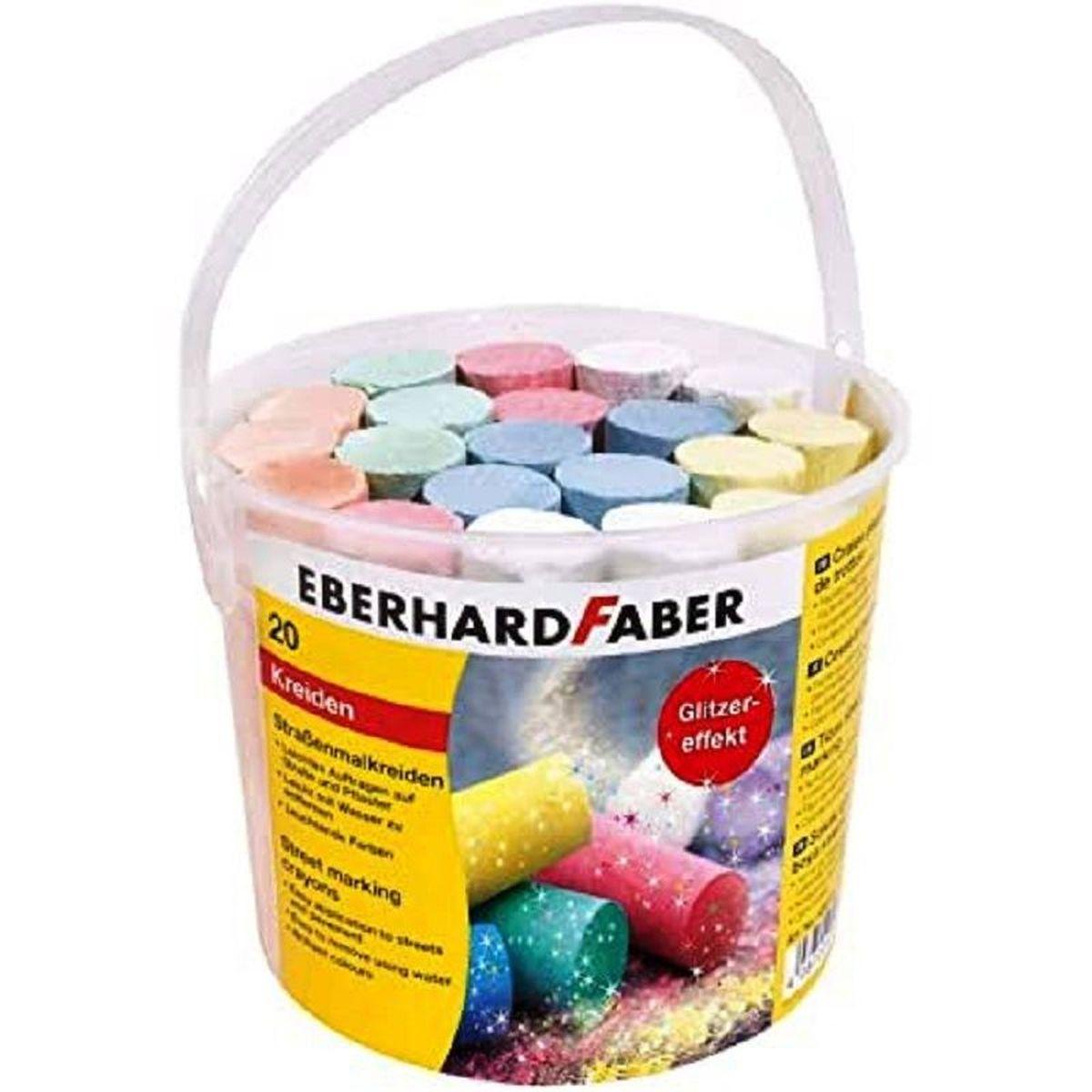 Barattolo 20 gessetti maxi glitter efa