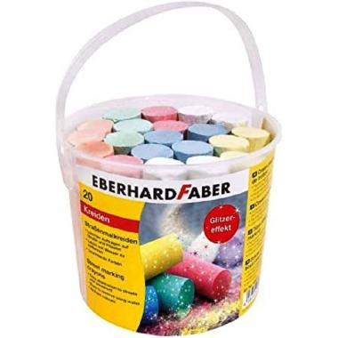 Barattolo 20 gessetti maxi glitter efa