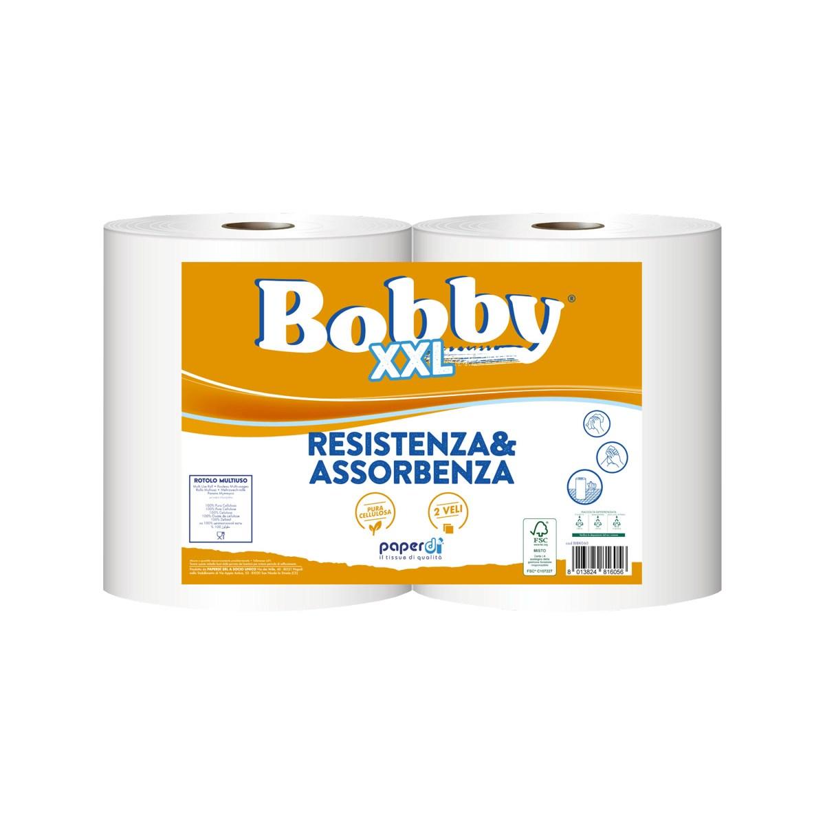 Coppia rotolone asciugatutto bobby xxl