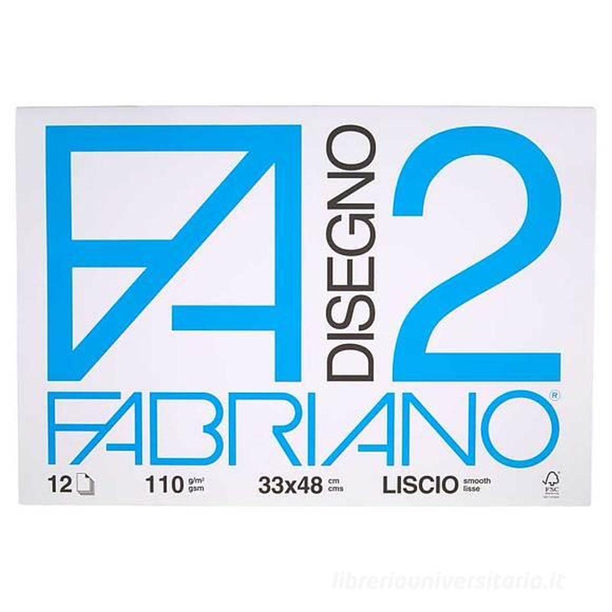 Blocco fabriano 2 fg.12 33x48 liscio