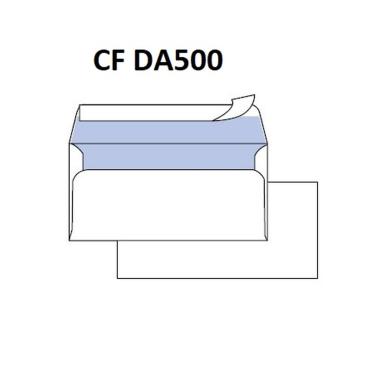 Buste bianche 11x23 gr.90 s/f con strip cf500