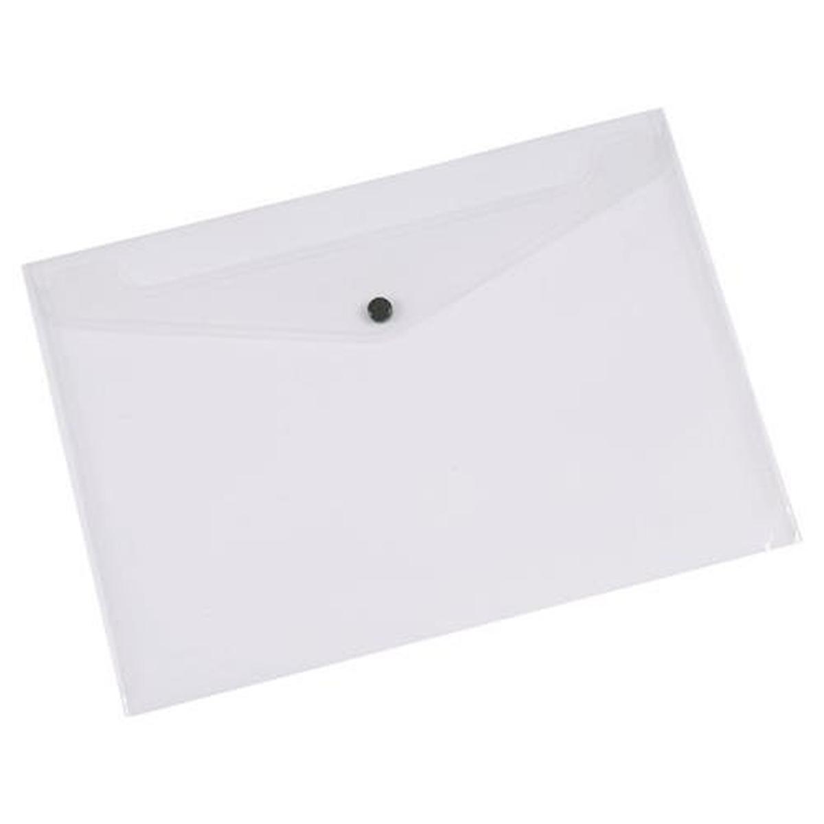 Busta c/bottone a5 trasp. cf da 5pz