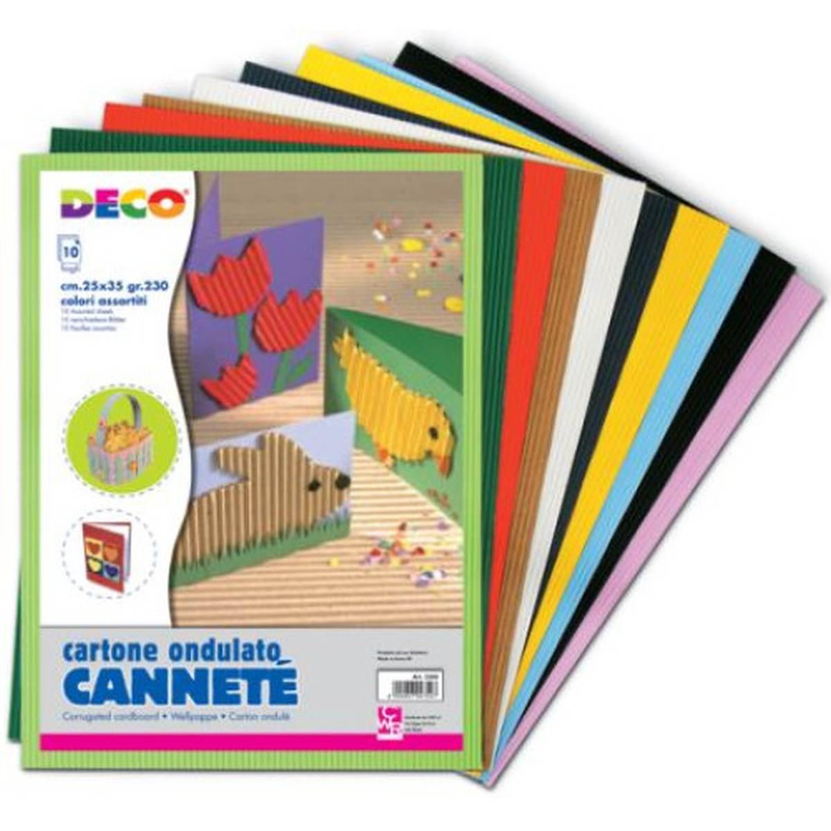 Cartoncino ondulato 50x70 fg.10 ass.