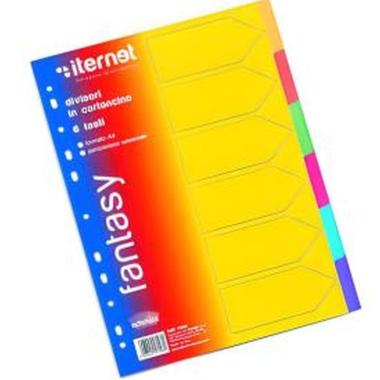 Divisori in cartoncino 220gr 6 tasti a4