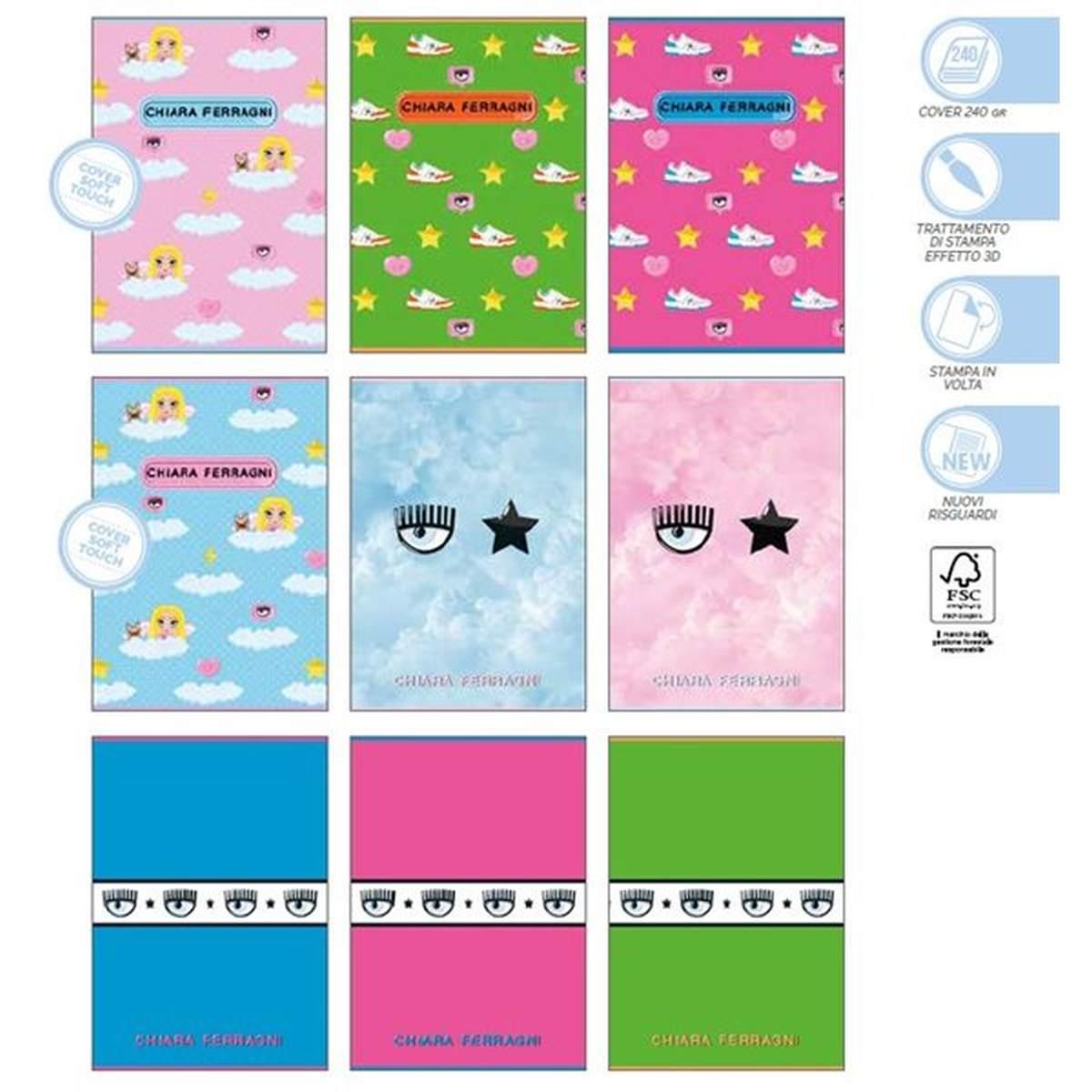 Quaderno chiara ferragni 42 ff/sh 1r