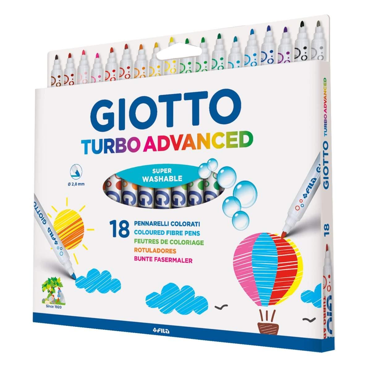 Giotto pennarelli turbocolor advanced 18pz