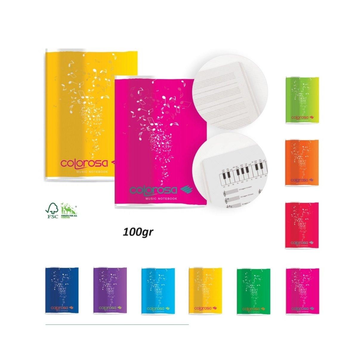 Maxiquaderno colorosa musica 100gr 16gr