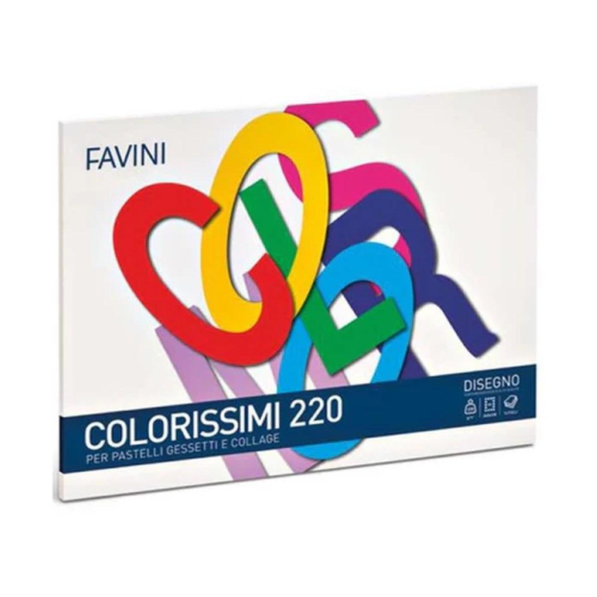 Blocco colorissimi 24x33 220gr 16fg