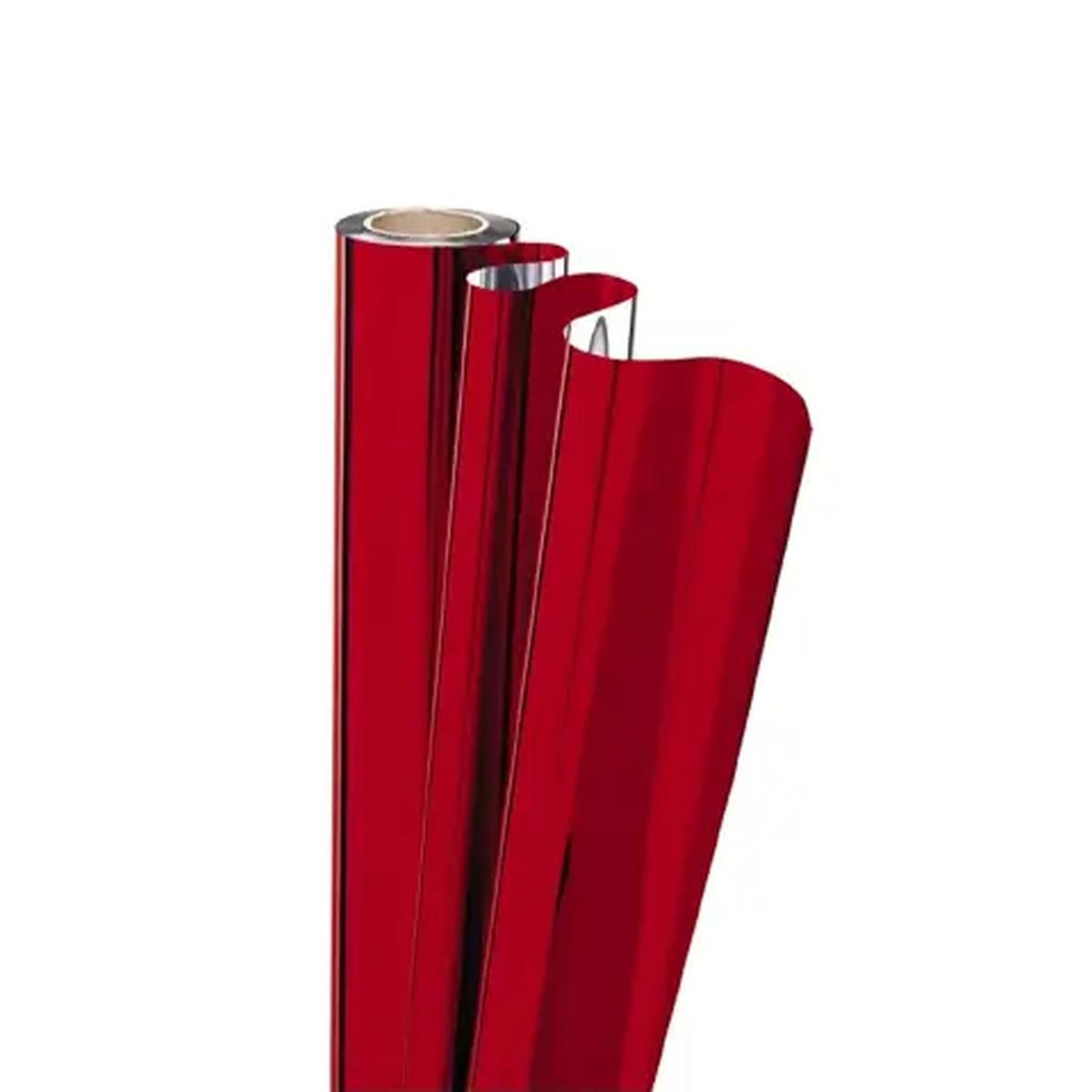 Rotolo carta metalliz rosso 70x1,5mt
