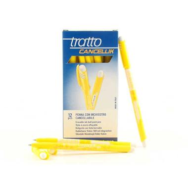 Tratto cancellik 12 pz. giallo