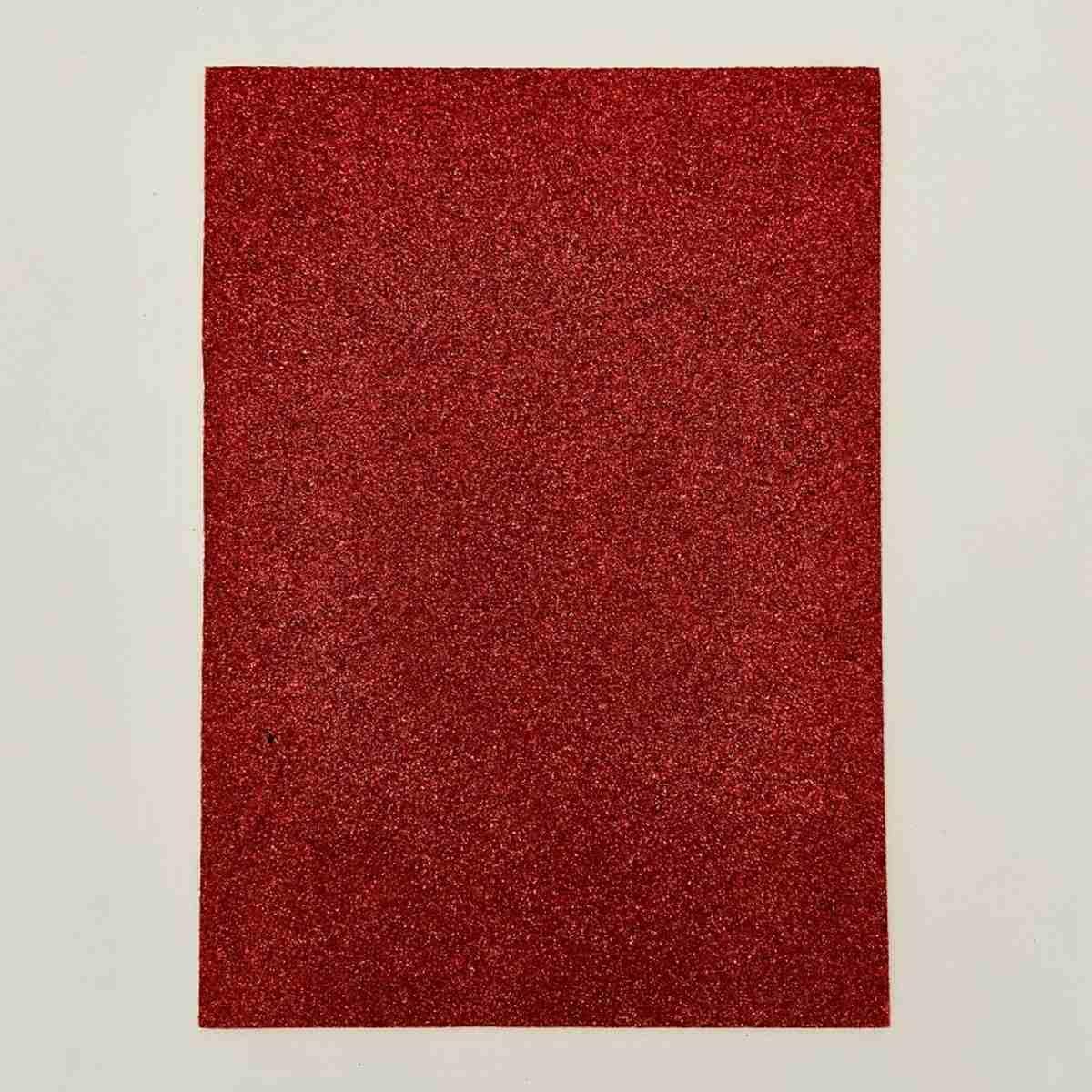 EVA foam GLITTER 1fg. 40x60cm col. ROSSO