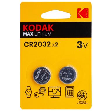 kod.batteria bottone Kodak Lithium max CR2032 x2 3V