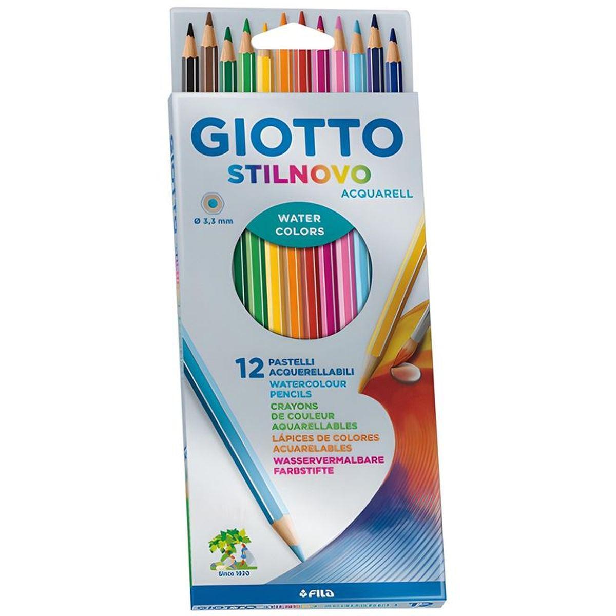 Giotto stilnovo acquarell pastelli 12 colori
