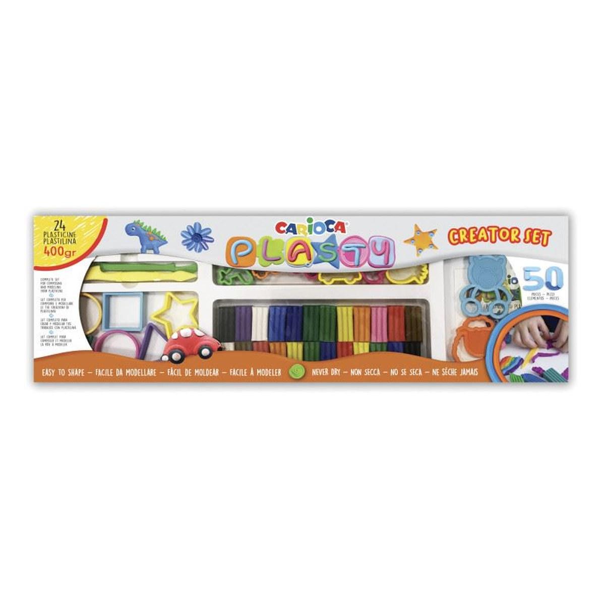 Carioca set plastilina + attrezzi 400gr