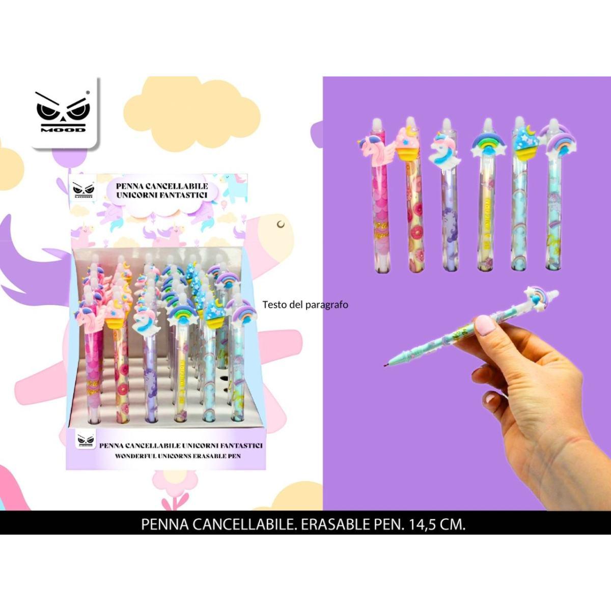 Penna cancellabile unicorni fantastici (cf36)