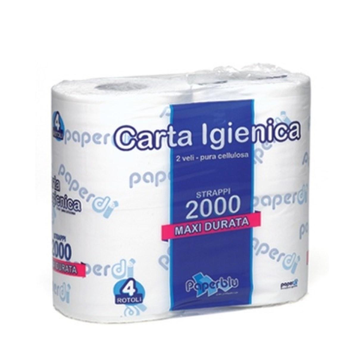 Carta igienica 2000 strappi paperblu da 4pz