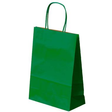 SHOPPERS IN CARTA CON CORDINO 22x10x29 VERDE