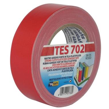 Nastro telato tes 702 38x25mt rosso