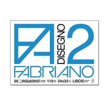 Blocco fabriano 2 fg.20 24x33 liscio sq.