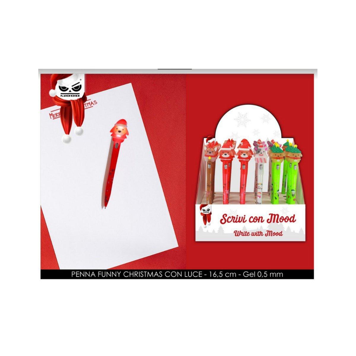 Penna funny christmas con luce