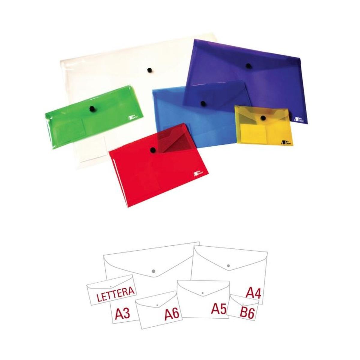 Busta bottone a4 cf12 my desk cm 24,5x33. neutro