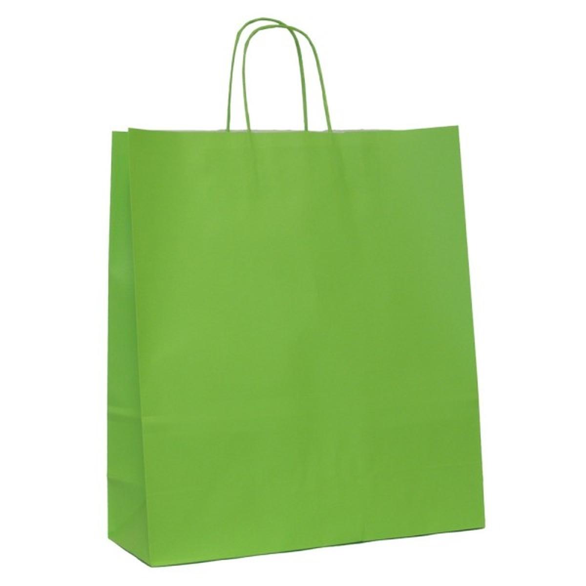 Shoppers in carta con cordino 54x14x45 verde mela