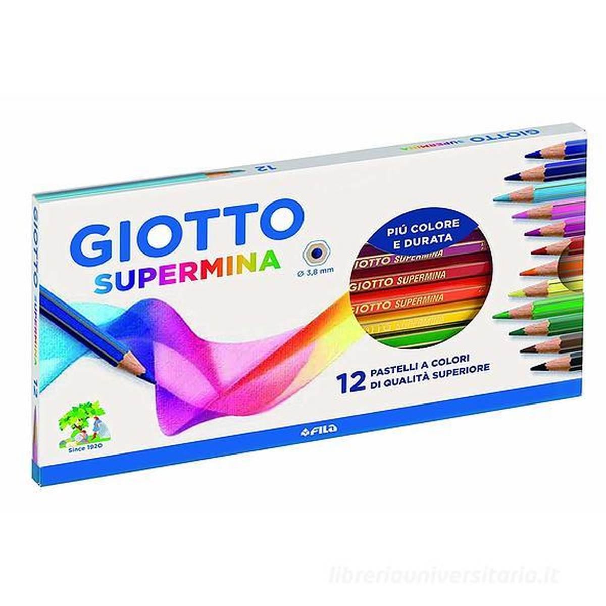 Giotto pastelli supermina astuccio 12 pz