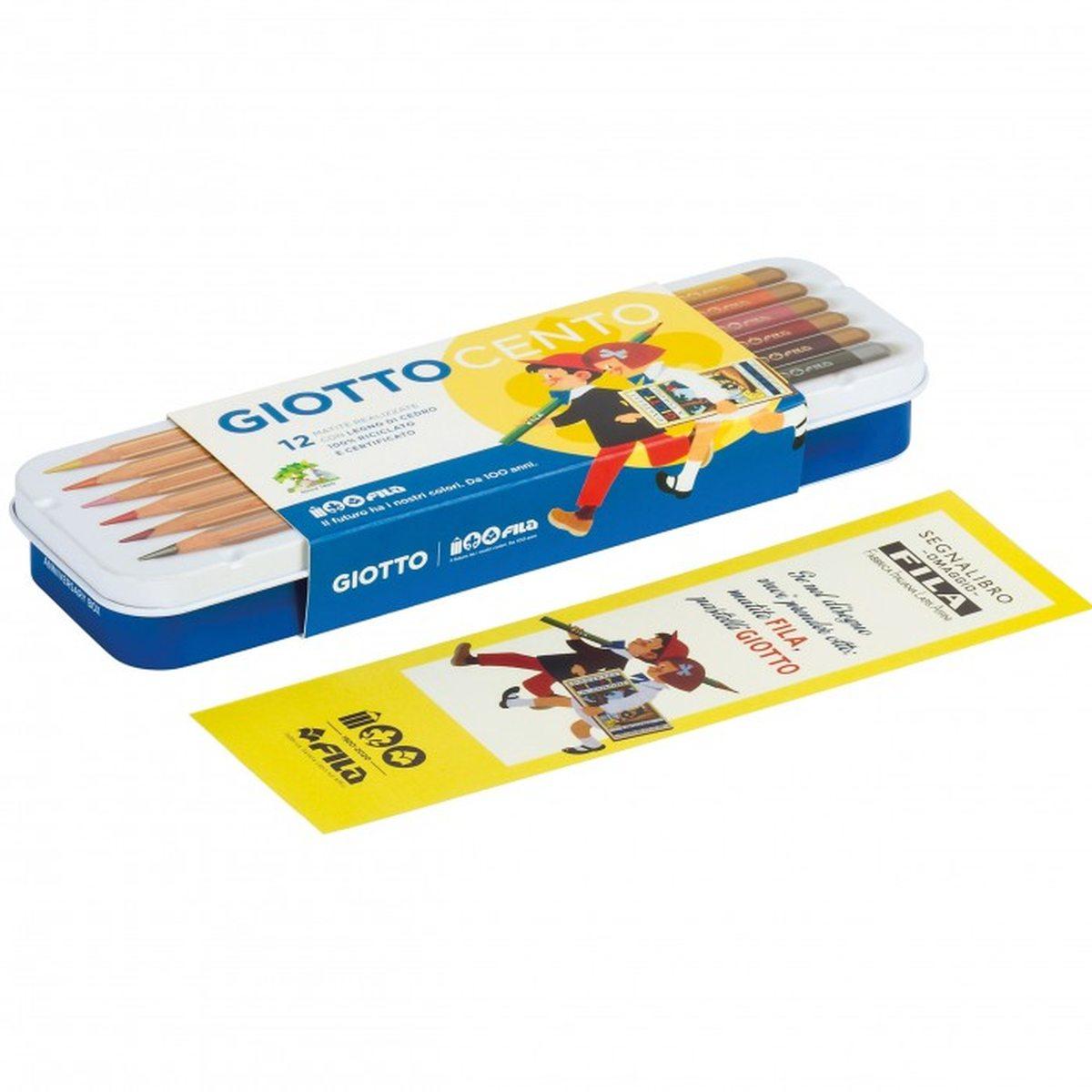 Giotto cento 12 pastelli in astuccio metallo