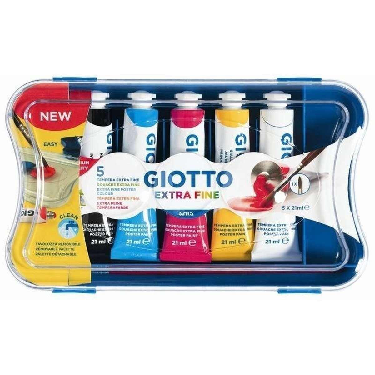 GIOTTO TEMPERA SCATOLA APPENDIBILE 5PZ 21ml
