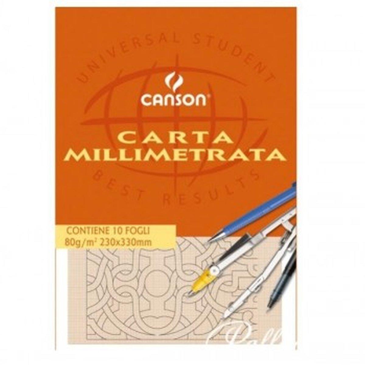 Blocco carta millimetrata 23x33 fg.10