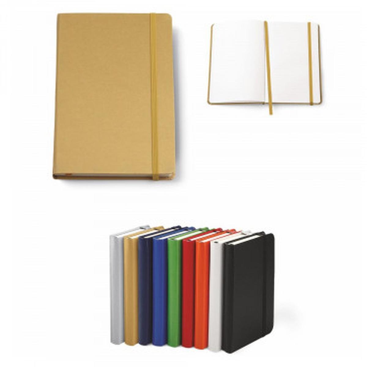 Taccuino a6 foglio bianco c/elastico ass