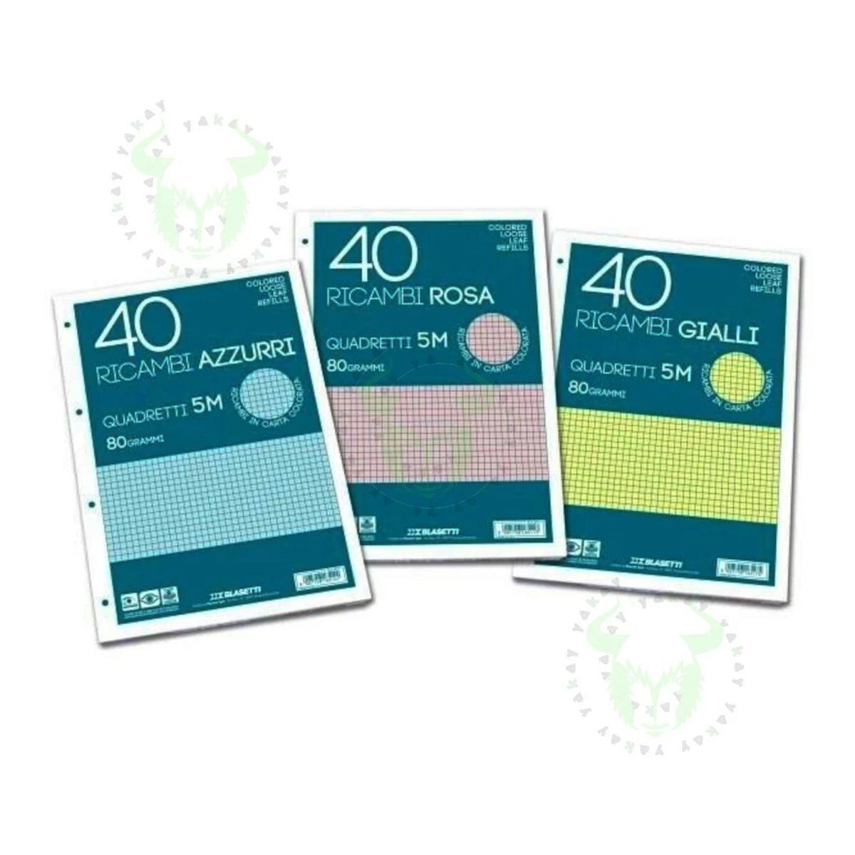 Ricambi colorati quaxima a5 ff. 40 rig 5m