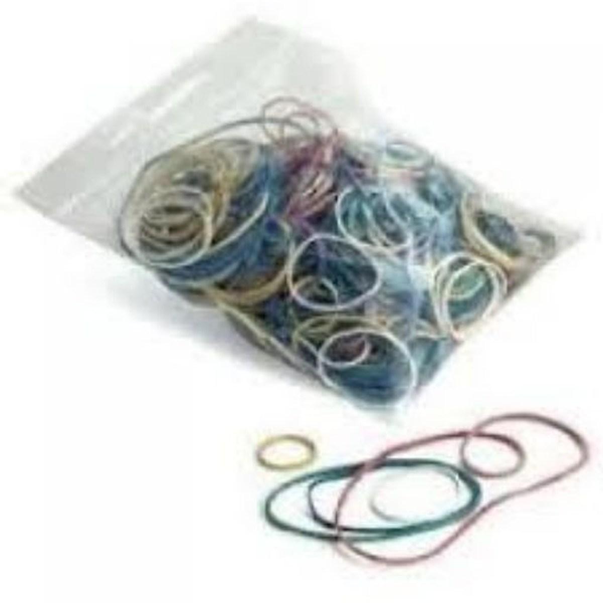 Elastici in gomma ass. busta gr.100