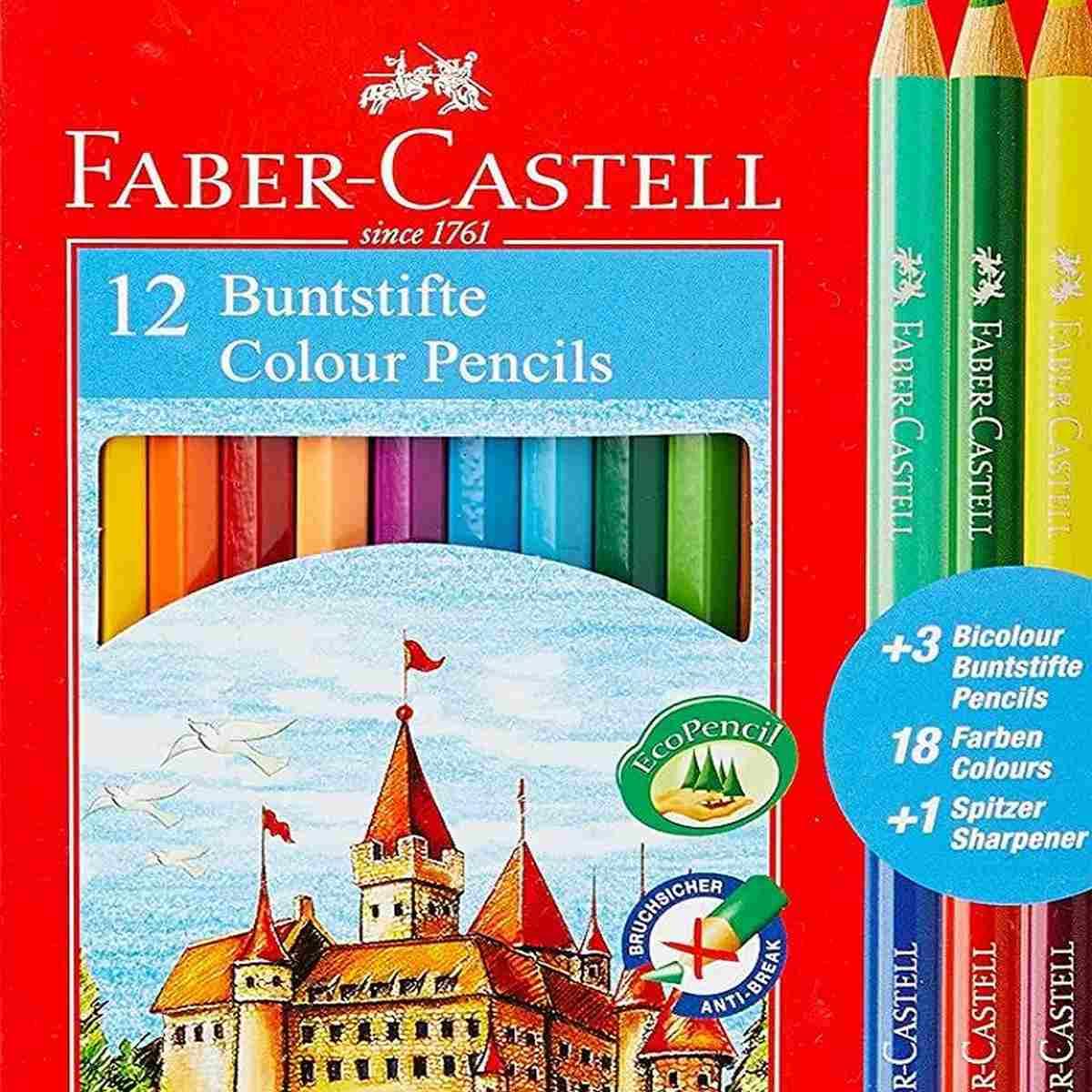 Pastelli colorati eco 12 col+3 bicolor +