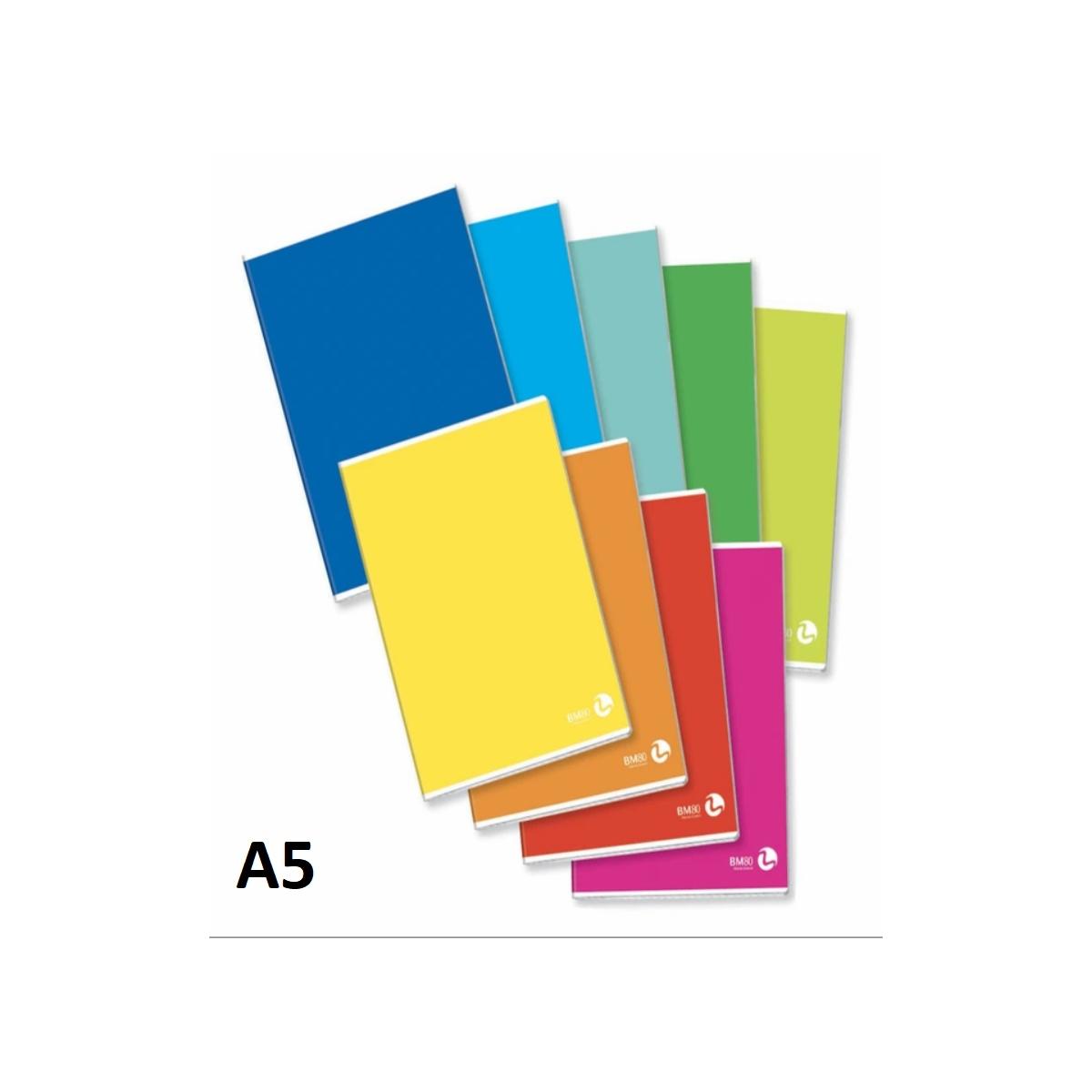 Quaderno color basic gr.80 rig 5m