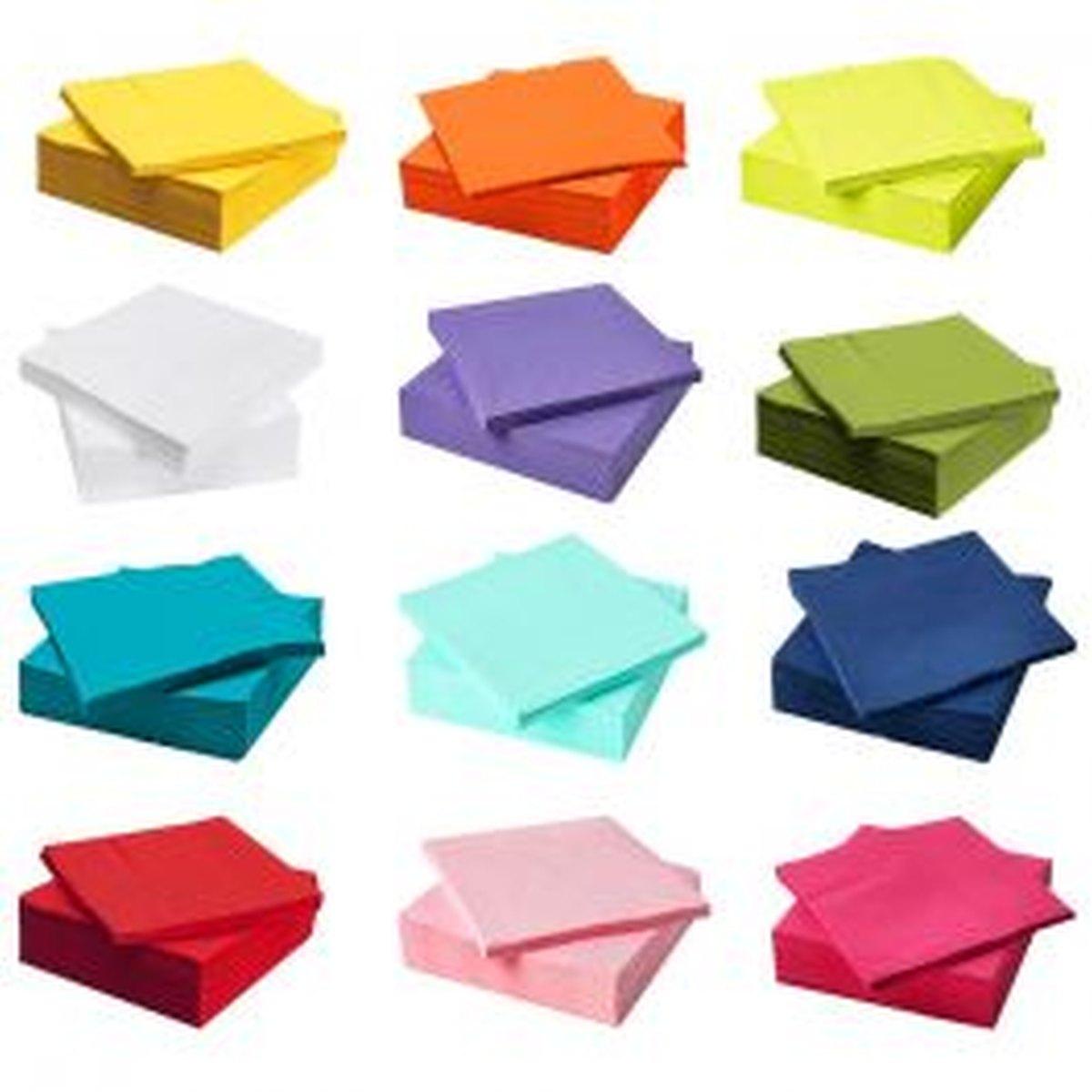 Tovaglioli colorati tenui 33x33 2 veli cf 50pz