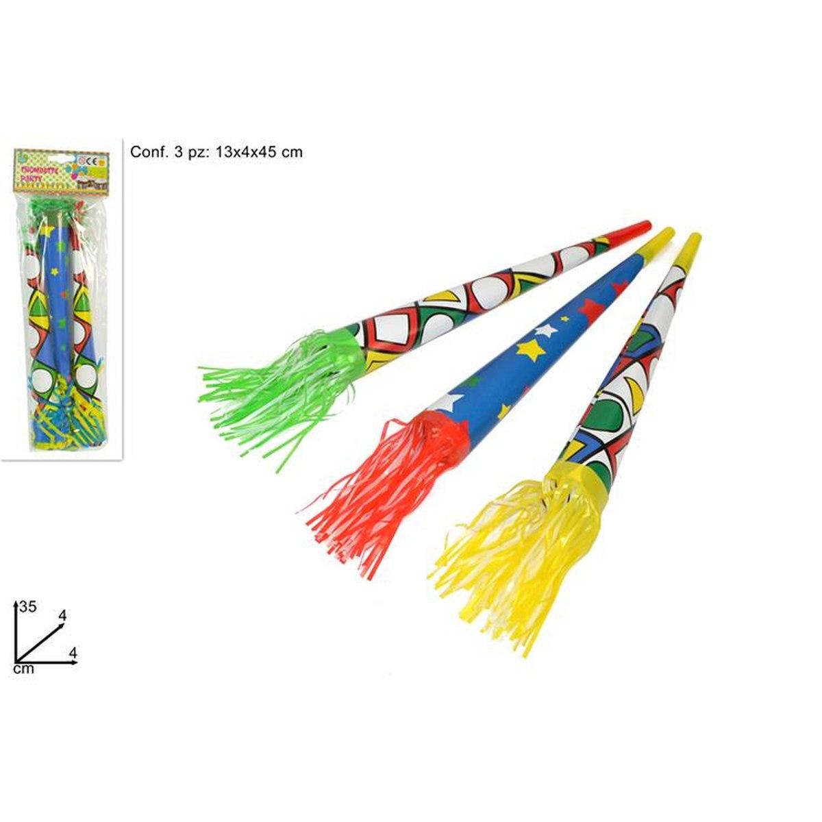 Set 3 trombe in cartone 35cm