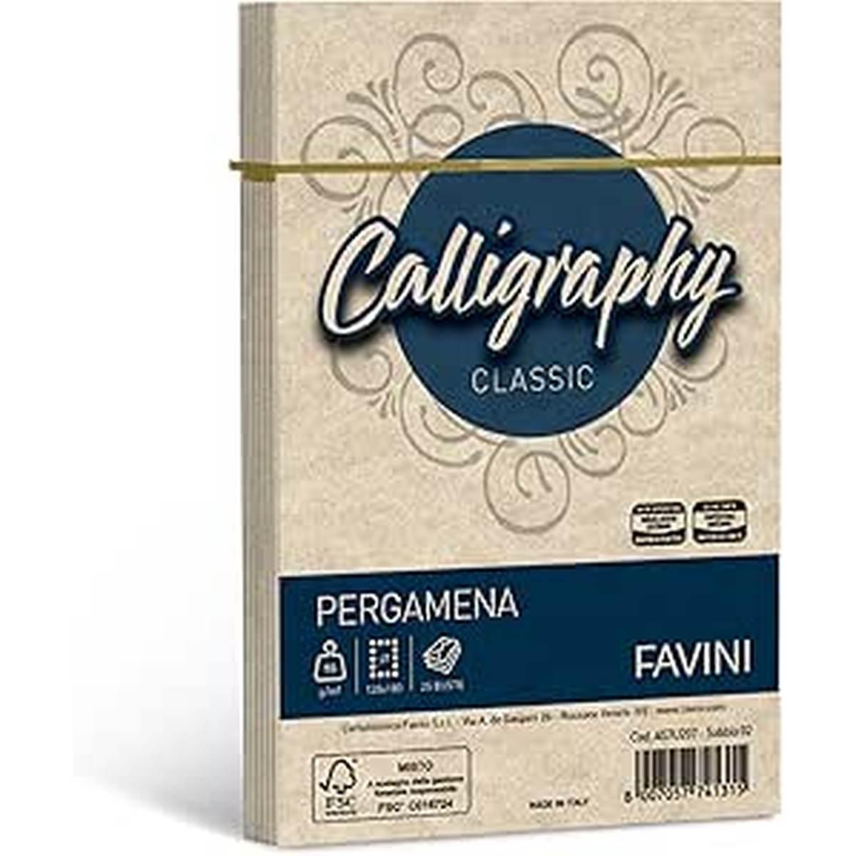 Calligraphy pergamena 25bs 12x18 gr90 sabbia
