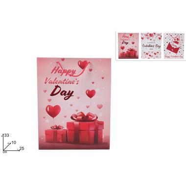 Busta regalo san valentino 33x25x10cm.