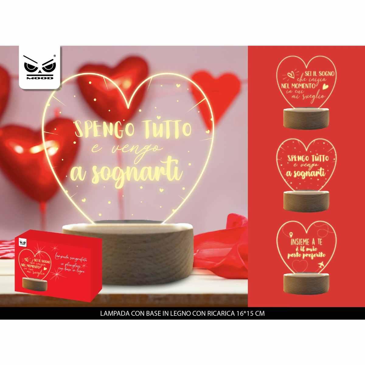Lampada plexy cuore.