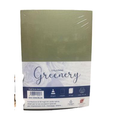 Blister 50 fogli a4 250gr verde salvia