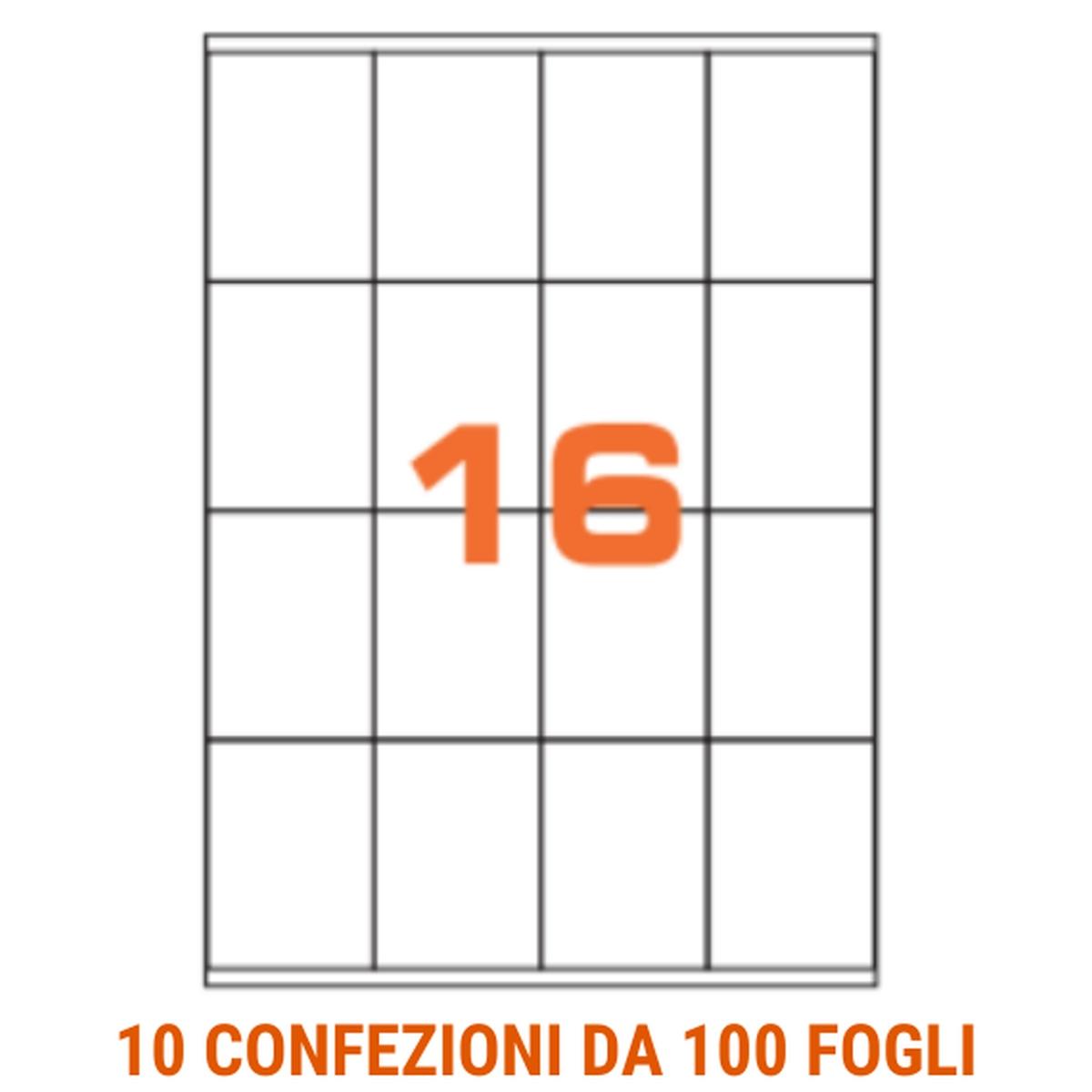 Cf.100 etichette ades. su a4 52,5x72