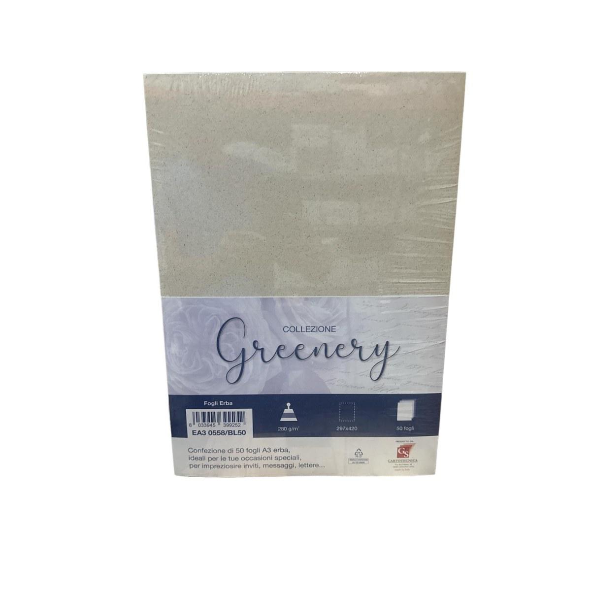 Blister 50 fogli a3 280gr carta erba