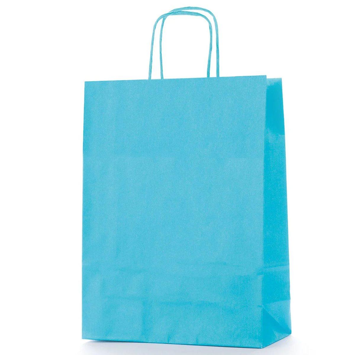 Shoppers cordino 26x11x34.5 azzurro