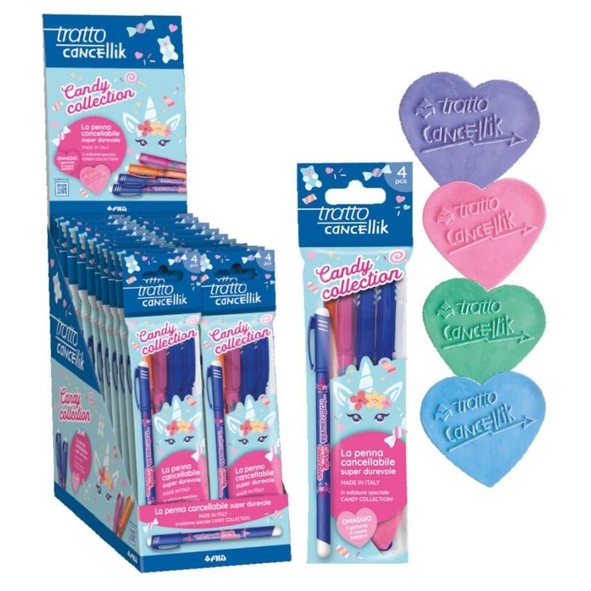 Busta 4 tratto cancellik + cuore candy