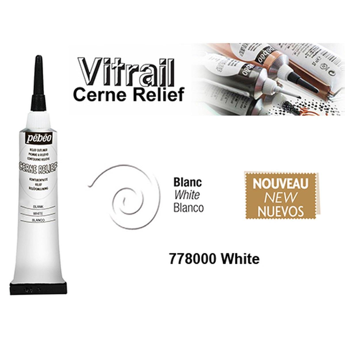 Pasta per contorni vitrail 20ml bianco