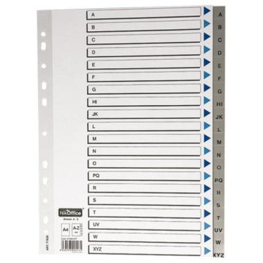 Divisori a4 alfabetici a-z plastificati